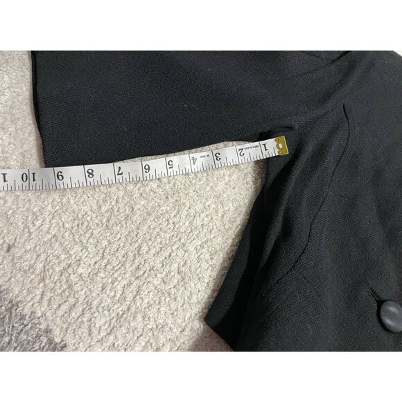 Vintage Monarch New York Women's Size Medium Imperial Twill Cropped Blazer Black - Picture 7 of 8